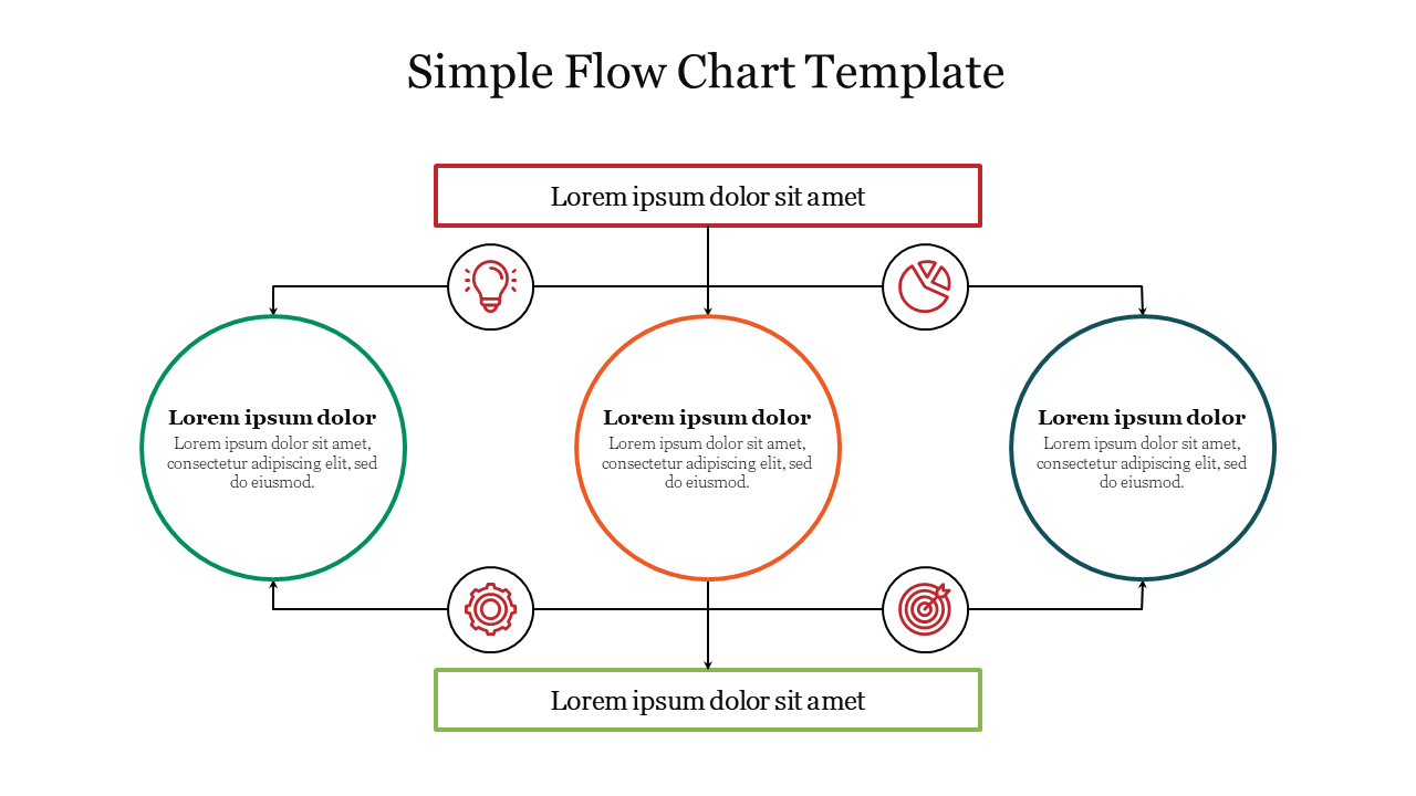 Free - Effective Simple Flow Chart Template Presentation Slide 
